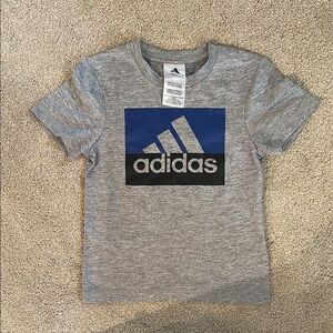 Adidas Gray and Blue Short Sleeve Tee